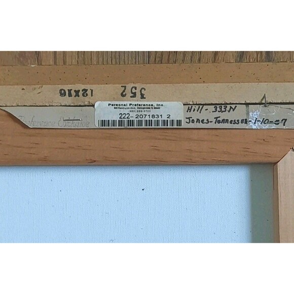 Original Signed June Marie Acrylic Canvas 3D Painting Gold Framed Art Deco - Picture 9 of 9